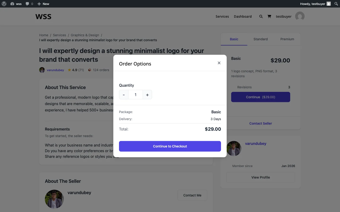 Service Add-ons Interface